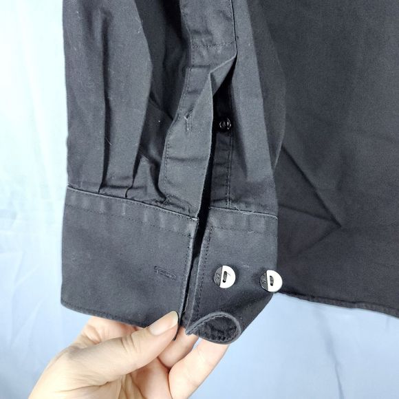 Rocawear Y2K Hip Hop Long Sleeve Button Shirt Embroidered Pyramid Logo Mens 2X - Picture 12 of 16